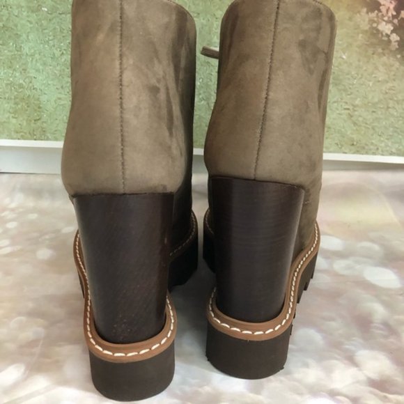 Stella McCartney Leana Faux Suede Ankle Boots 36 - Picture 2 of 8